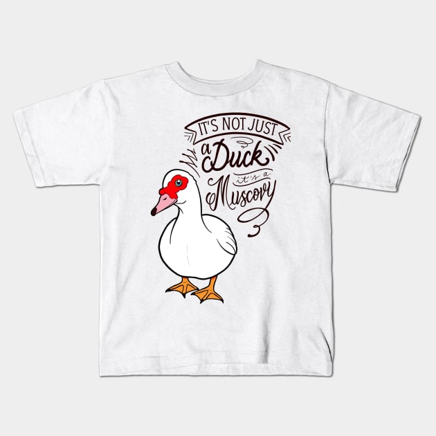 It’s not just a duck, it’s a Muscovy Kids T-Shirt by Jurassic Ink